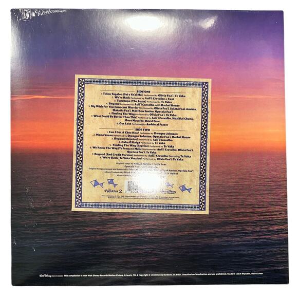 Various Artists - Moana 2 Limited Edition Blue Splatter Vinyl Disney - Picture 2 of 2